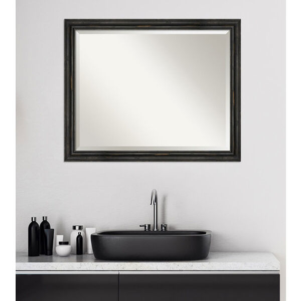 Black 31-Inch Bathroom Wall Mirror, image 5