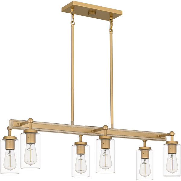Kelleher Painted Weathered Brass Six-Light Outdoor Chandelier, image 4