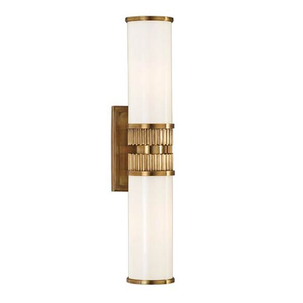 Harper Aged Brass Two-Light Wall Sconce, image 1