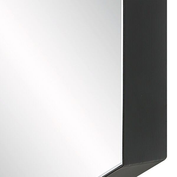 Amaya Soft Matte Black Octagonal Wall Mirror, Set of 2, image 5