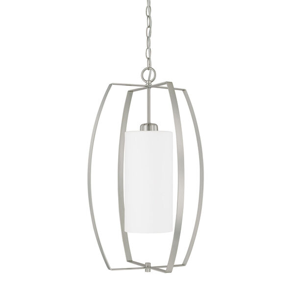 HomePlace Brushed Nickel 16-Inch One-Light Pendant, image 1