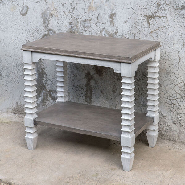 Calypso Gray and White Side Table, image 1