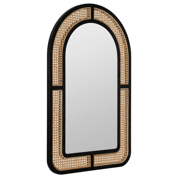 Emma Black and Natural Cane 38 x 24-Inch Wall Mirror, image 3