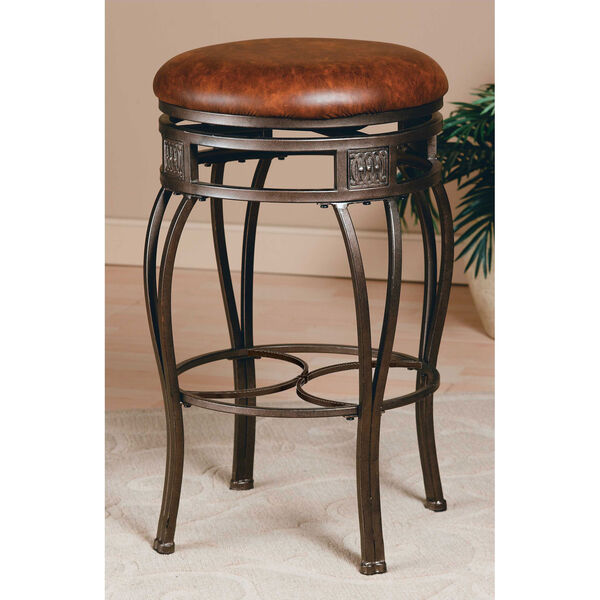 Montello Old Steel Backless Swivel Counter Stool, image 1