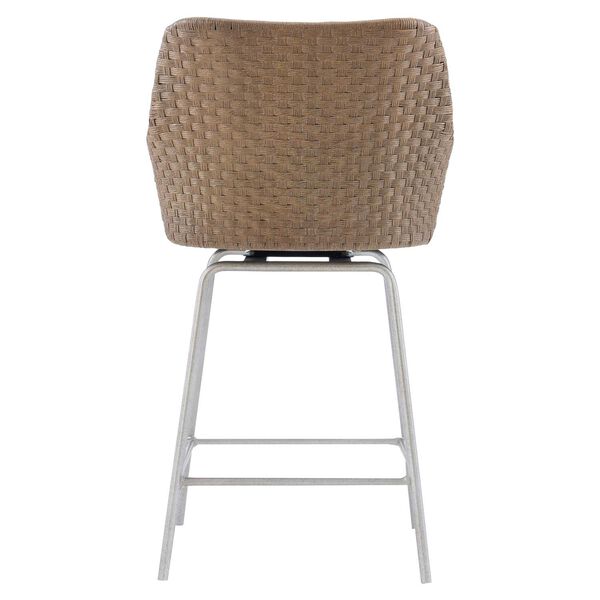Logan Square Meade Natural, Gray and Stainless Steel Counter Stool, image 4