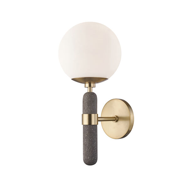 Brielle Aged Brass One-Light Wall Sconce, image 1