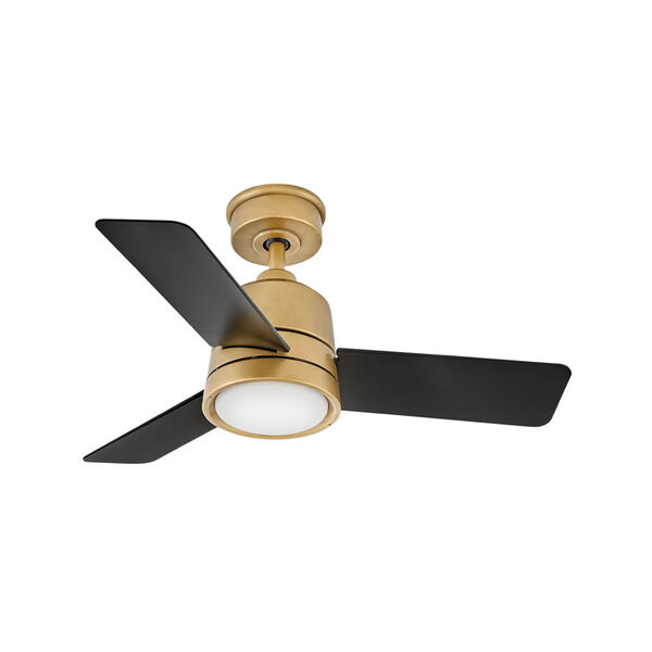 Chet Heritage Brass and Matte Black 36-Inch LED Ceiling Fan, image 1