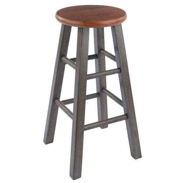 Ivy Rustic Teak and Gray Counter Stool, image 1