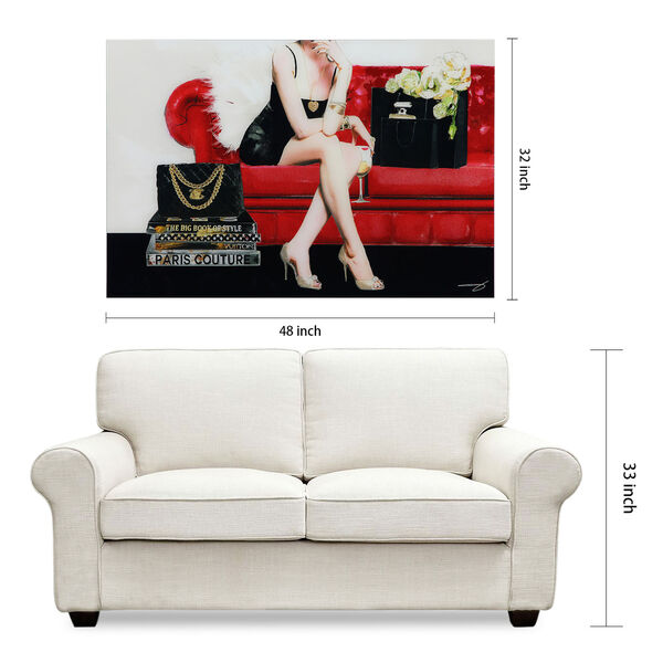 The Lady Frameless Free Floating Tempered Glass Graphic Wall Art, image 6