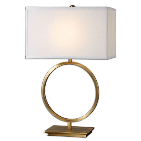 Duara Brushed Brass One-Light Table Lamp, image 1