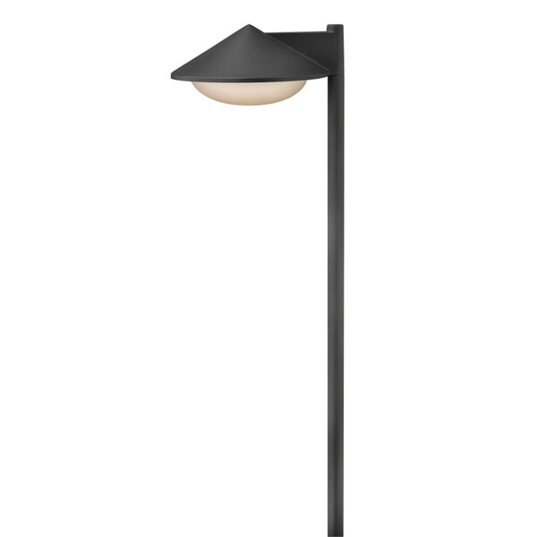 Charcoal Gray LED Path Light with Etched Opal Glass, image 1