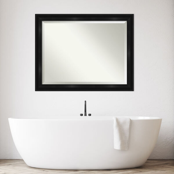 Black 46W X 36H-Inch Bathroom Vanity Wall Mirror, image 3