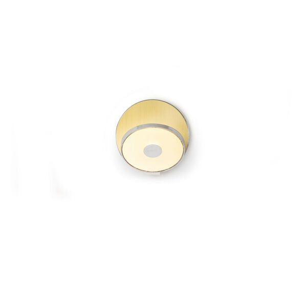 Gravy Chrome Brushed Brass LED Hardwire Wall Sconce, image 1