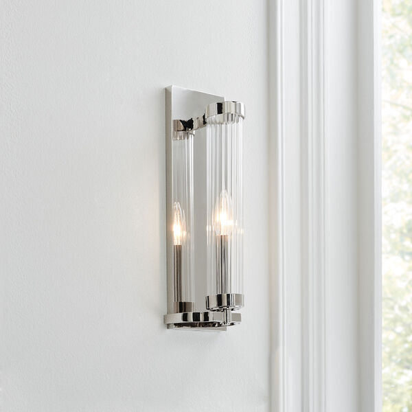 Demi Polished Nickel Five-Inch-Inch One-Light Bath Sconce, image 2