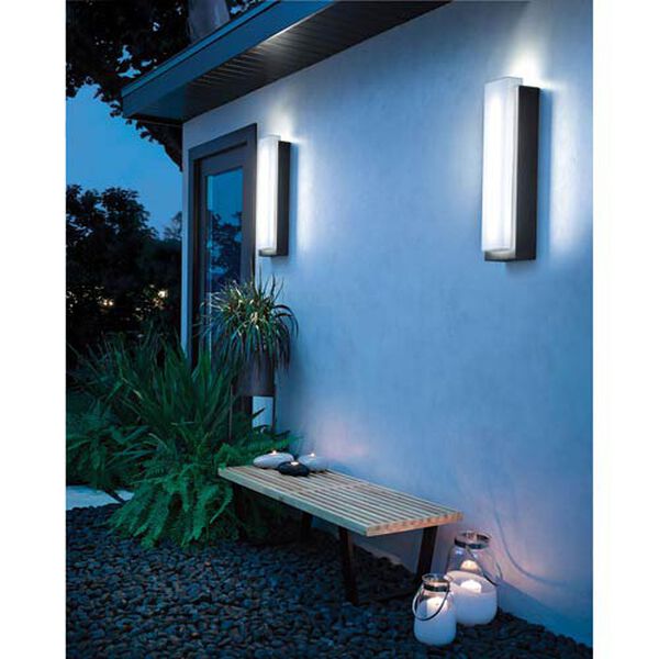 Grayson Architectural Bronze Two-Light Outdoor LED Tall Wall Mount, image 3