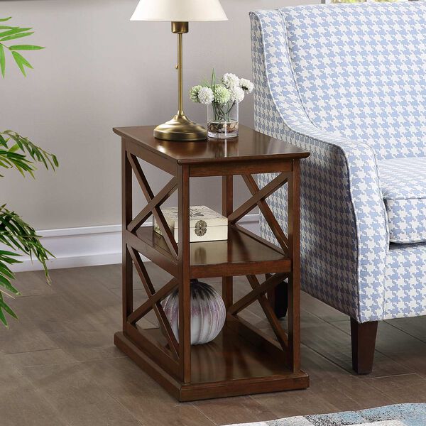 Coventry Espresso Chairside End Table with Shelves, image 2