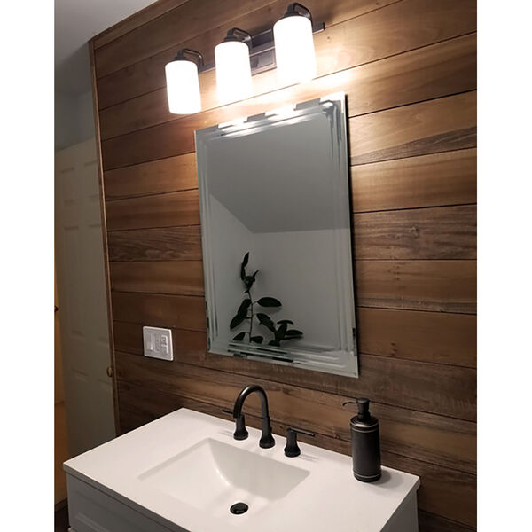 Tri Bev Silver 22 x 28-Inch Rectangular Beveled Frameless Bathroom Mirror, image 5