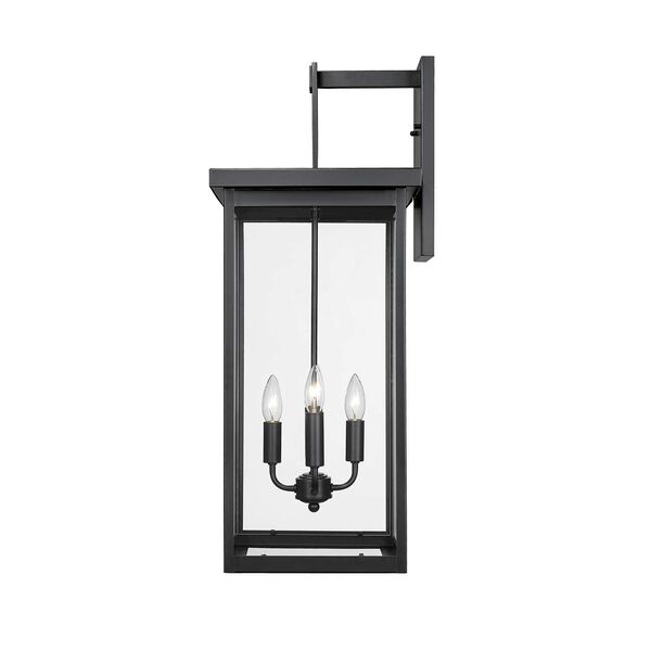 Barkeley Powder Coated Black 12-Inch Four-Light Outdoor Wall Sconce, image 4