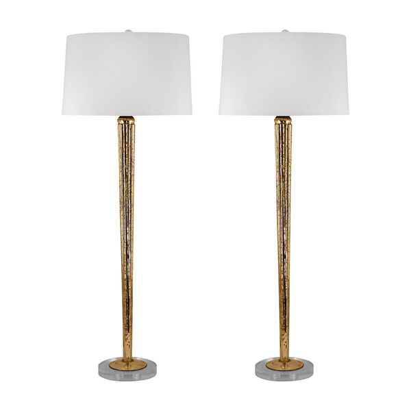 Mercury Glass Mercury Gold One-Light Table Lamp (Set of Two), image 1