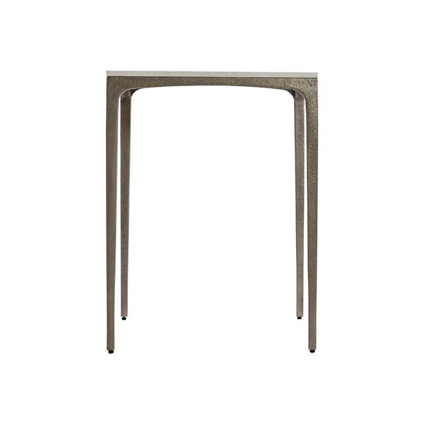 Caprera White Shell and Textured Graphite Outdoor Side Table, image 3
