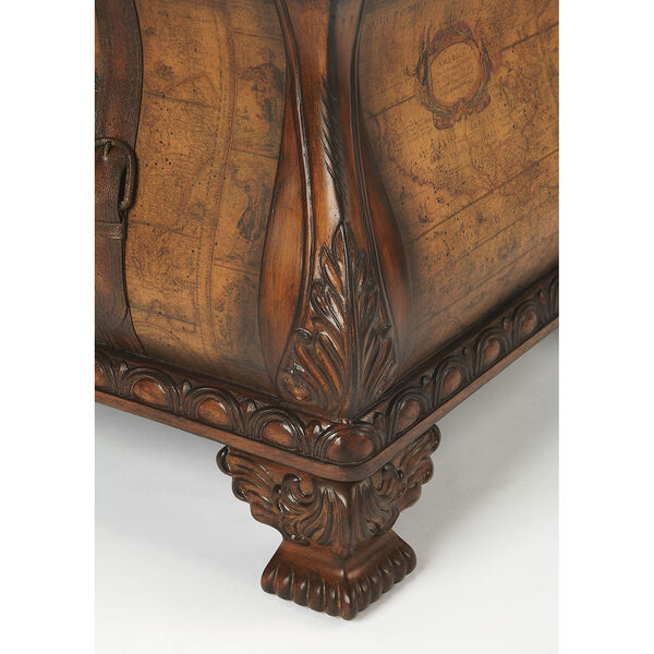 Heritage Leather Bombe Trunk Table, image 2