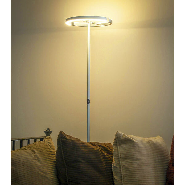 Halo Split Silver Two-Light Integrated LED Floor Lamp, image 6