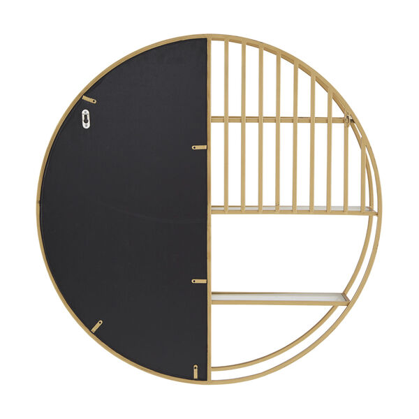Roxie Gold Wall Mirror with Shelf, image 4