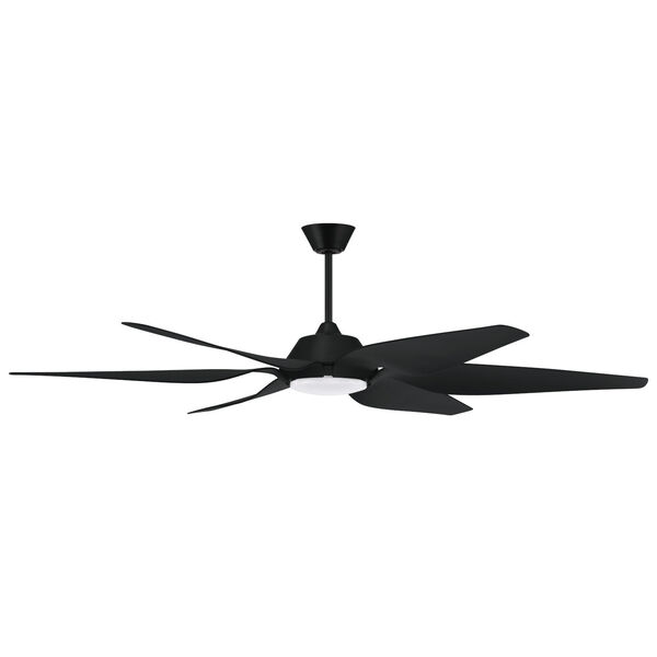 Zoom Flat Black 66-Inch One-Light Ceiling Fan, image 1