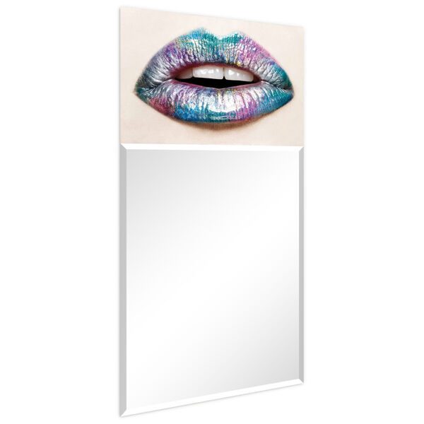 Cotton Candy Lips Blue 48 x 24-Inch Rectangular Beveled Wall Mirror, image 2