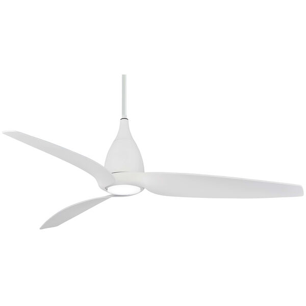 Tear Flat White LED Ceiling Fan, image 1