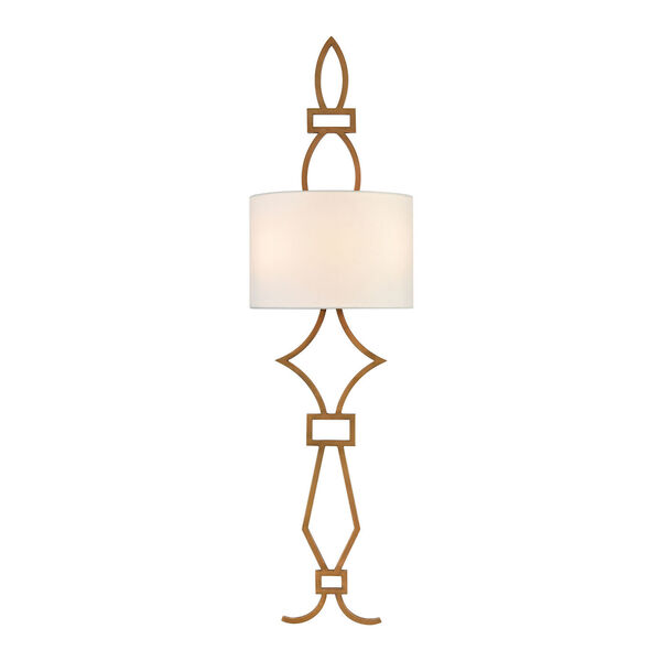 Harlech Painted Aged Brass 38-Inch Two-Light Wall Sconce, image 1