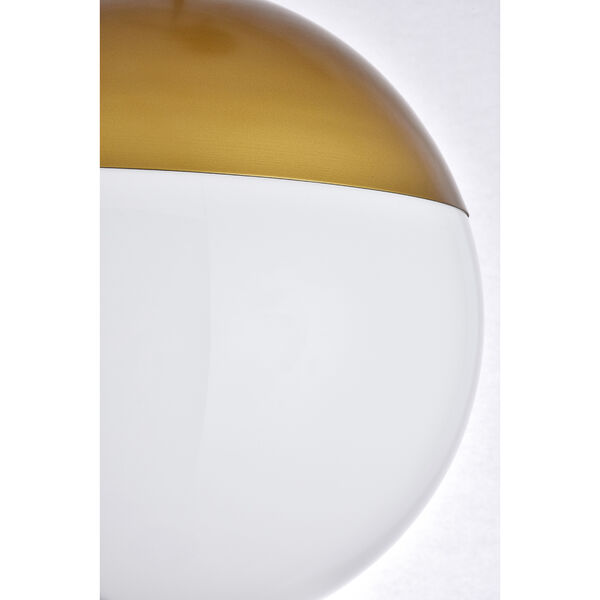 Eclipse Brass and Frosted White 12-Inch One-Light Pendant, image 6