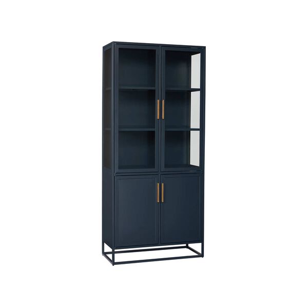 Getaway Cerulean Blue Santorini Tall Metal Kitchen Cabinet, image 2