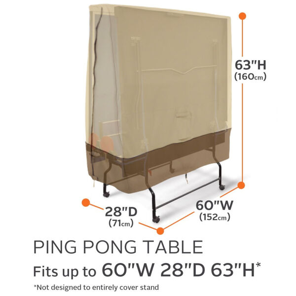 Ash Beige and Brown Ping Pong Table Cover, image 4