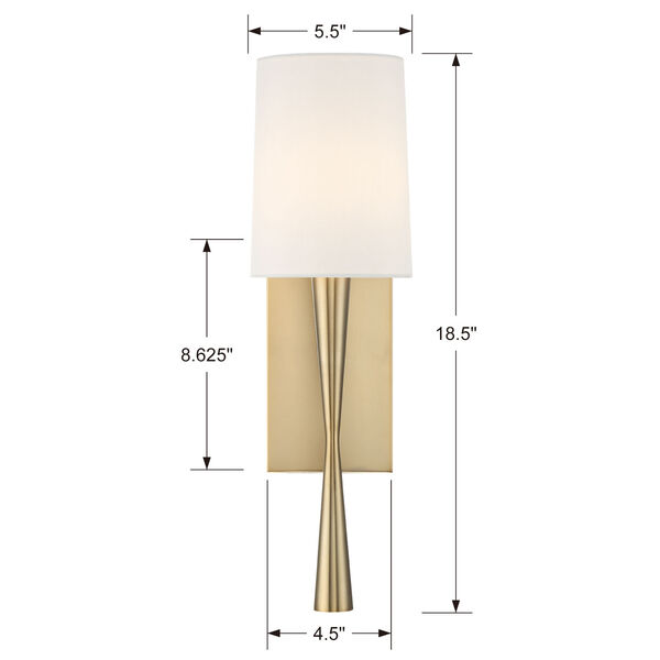 Trenton One-Light Aged Brass Wall Sconce, image 5