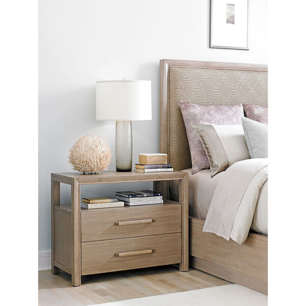 Shadow Play Taupe Curtain Call Open Nightstand, image 2