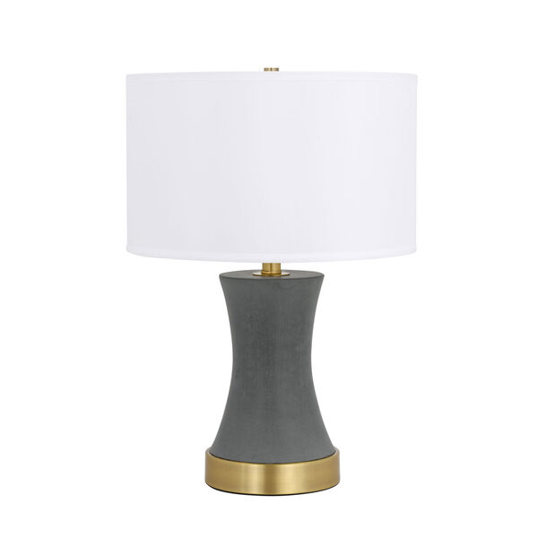 Knox Brushed Brass and Grey One-Light Table Lamp, image 3