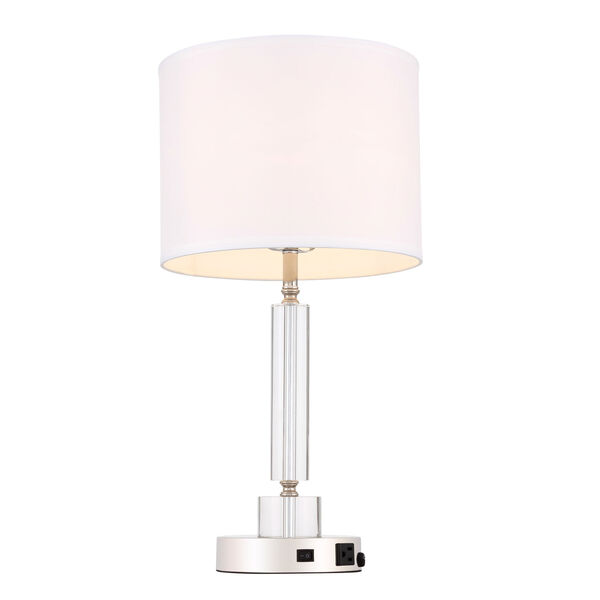 Deco Polished Nickel 13-Inch One-Light Table Lamp, image 4