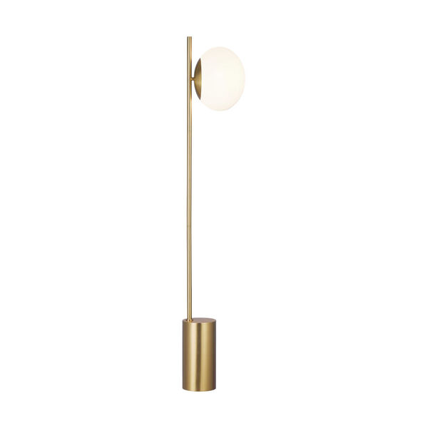 Lune Burnished Brass One-Light Title 24 Floor Lamp, image 1