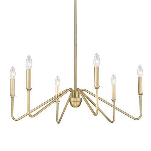 Kennedy Brushed Champagne Bronze Six-Light Chandelier, image 2