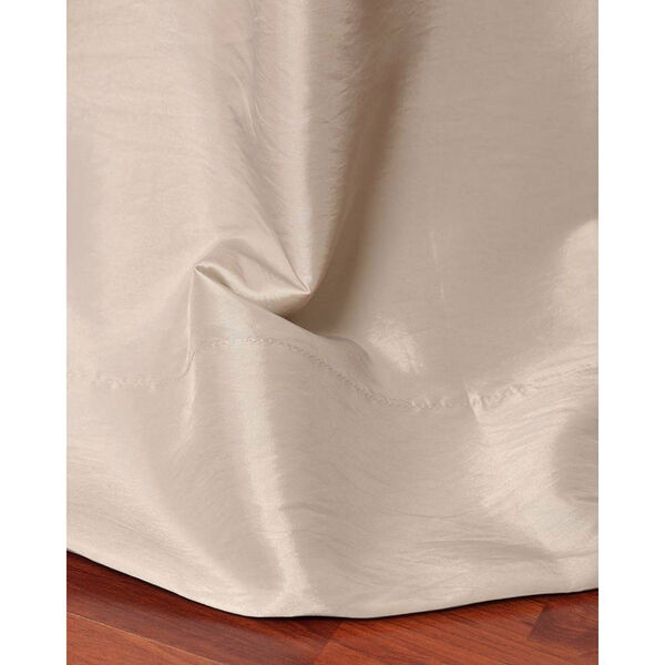 Whittier Beige 84 x 50-Inch Blackout Faux Silk Taffeta Curtain Single Panel, image 4