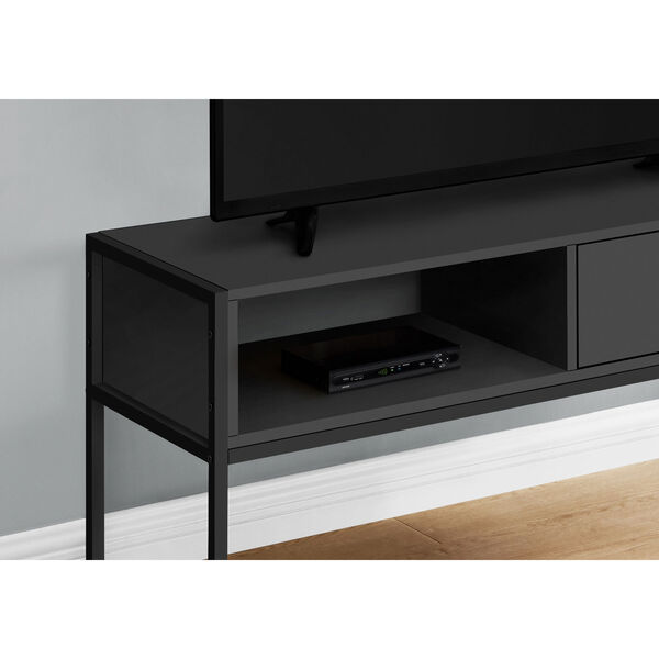 Black TV Stand with Drawer, image 3