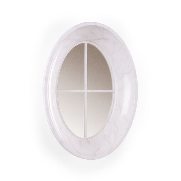 Cream Oval Cottage Wall Mirror, image 1