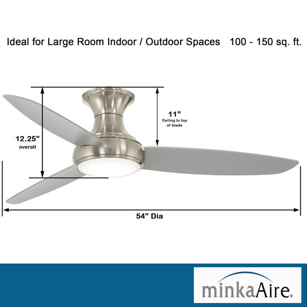 Concept III Brushed Nickel 54-Inch LED Smart Ceiling Fan, image 3