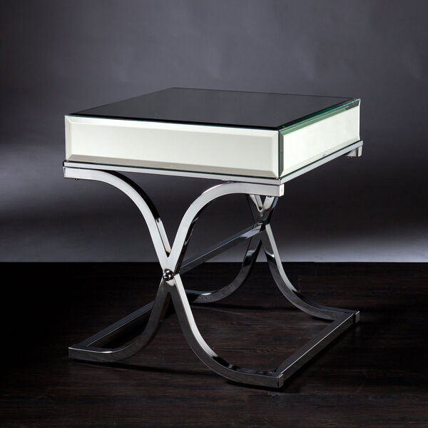 Ava Chrome Mirrored End Table, image 5