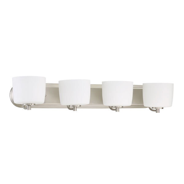 Clarendon Brushed Polished Nickel 32-Inch Four-Light Wall Sconce, image 1