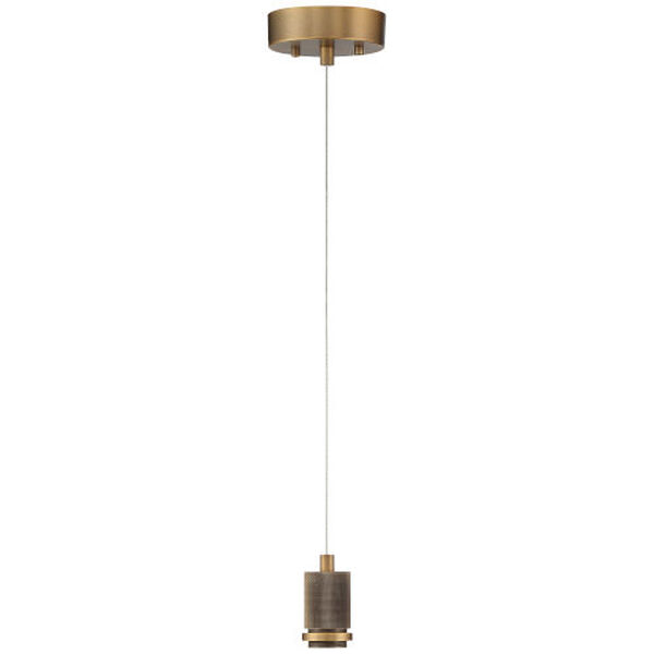 Port Nine Brass-Antique and Satin Outdoor Intergrated LED Pendant with Clear Glass, image 2
