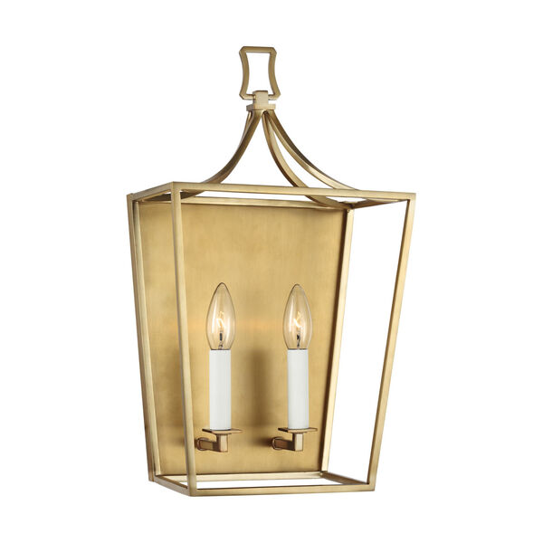 Southold Burnished Brass 10-Inch Two-Light Wall Sconce, image 2