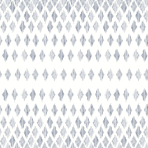 Simply Farmhouse Navy and White Diamond Ombre Wallpaper, image 2