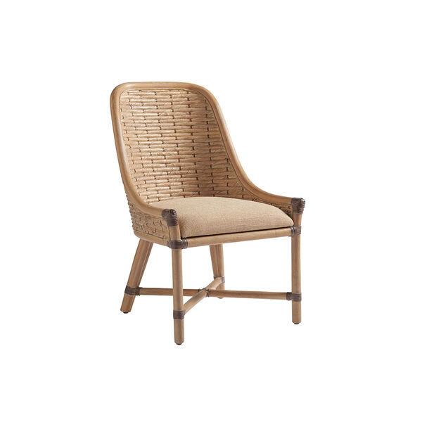 Los Altos Gold and Beige Keeling Woven Side Chair, image 1